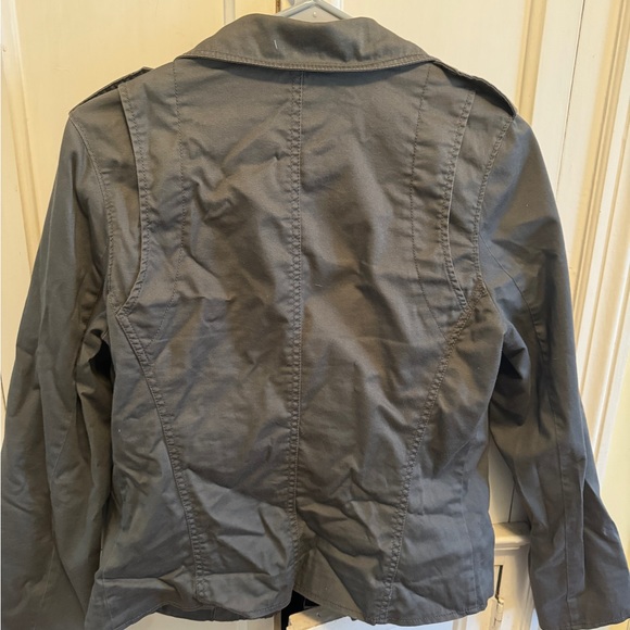 Old Navy Grey Light Moto Style Jacket sz M - Picture 3 of 4